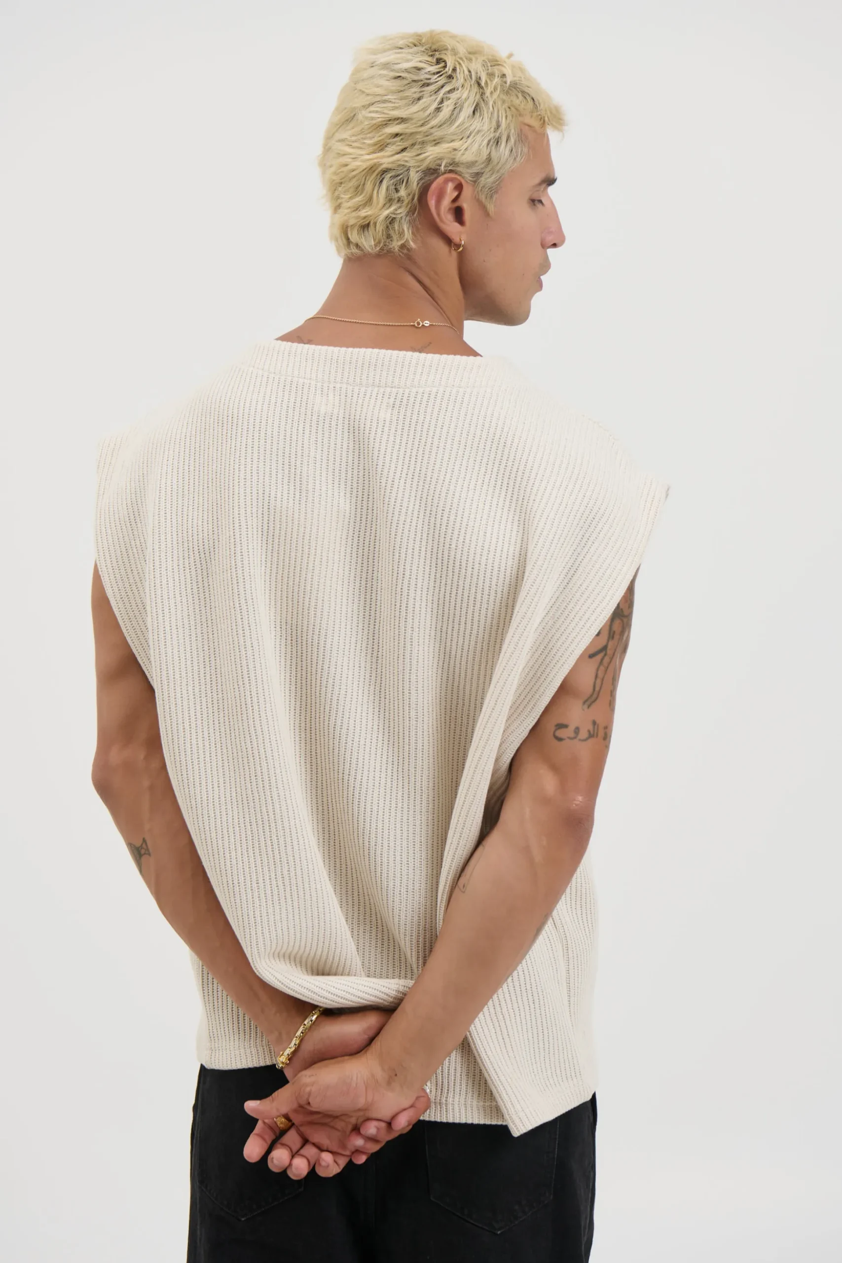 Cassius Knitted Vest Sand
