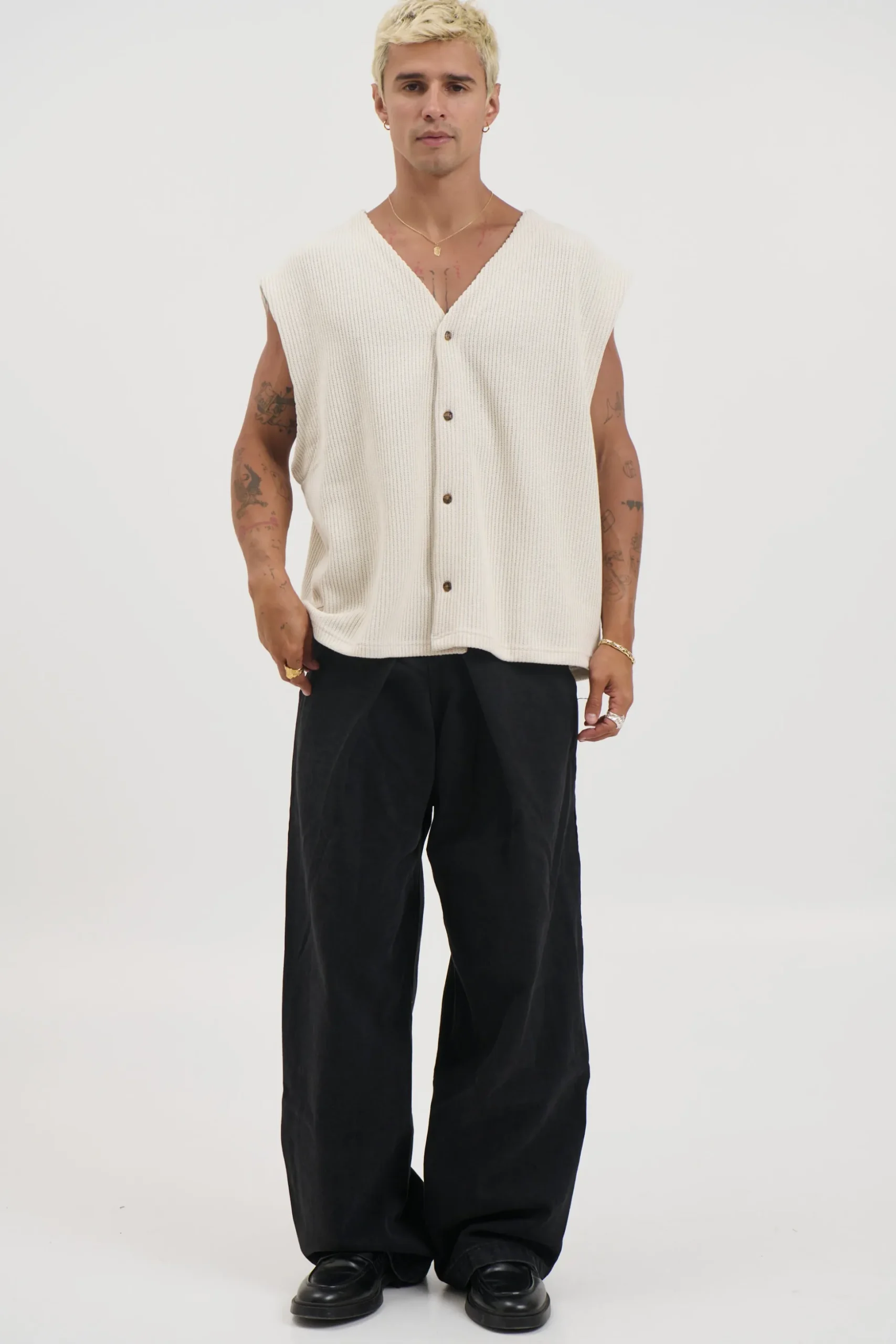 Cassius Knitted Vest Sand