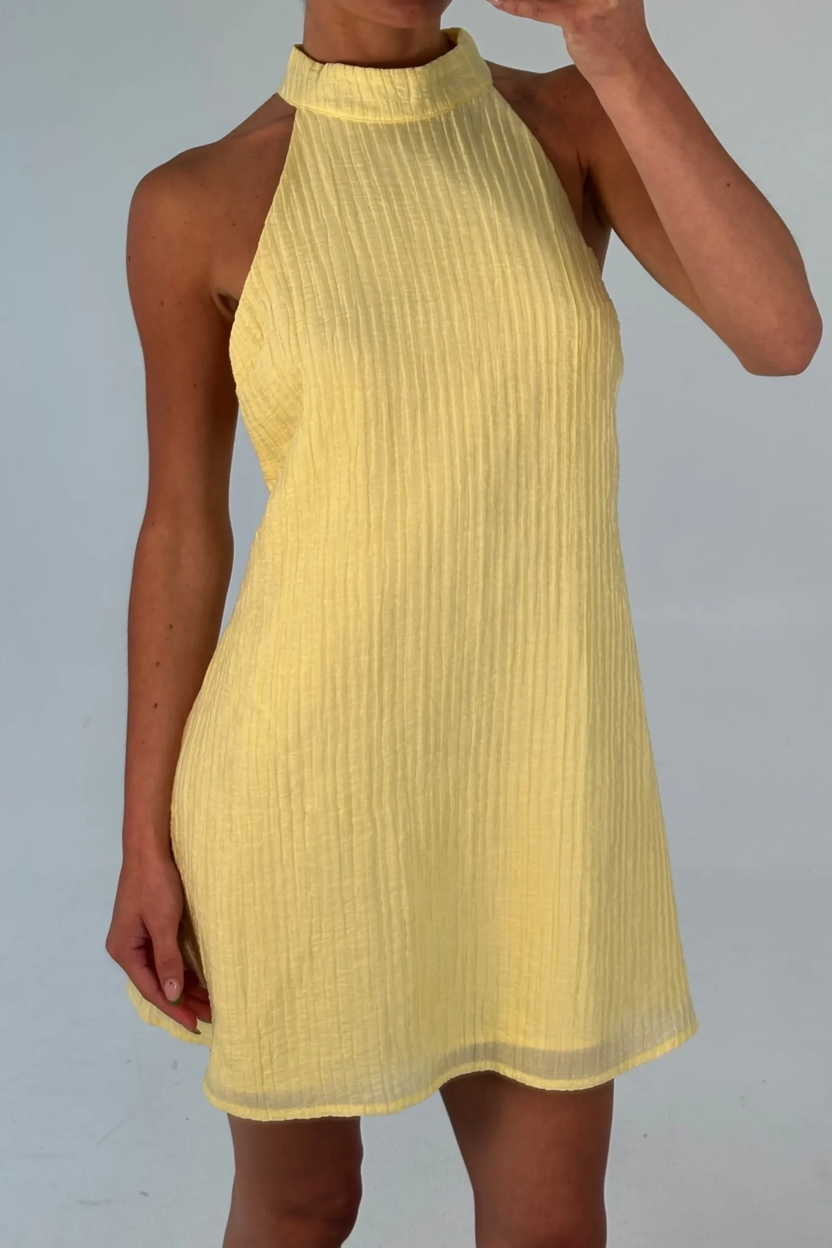 Catalina Mini Dress Lemon