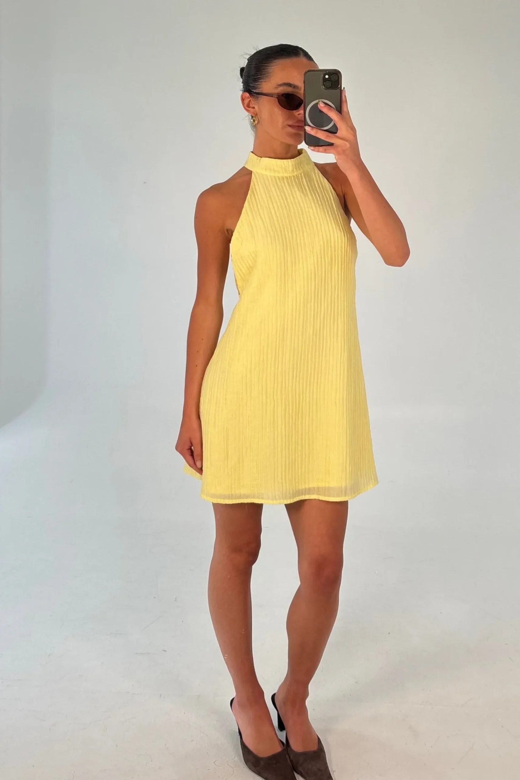 Catalina Mini Dress Lemon