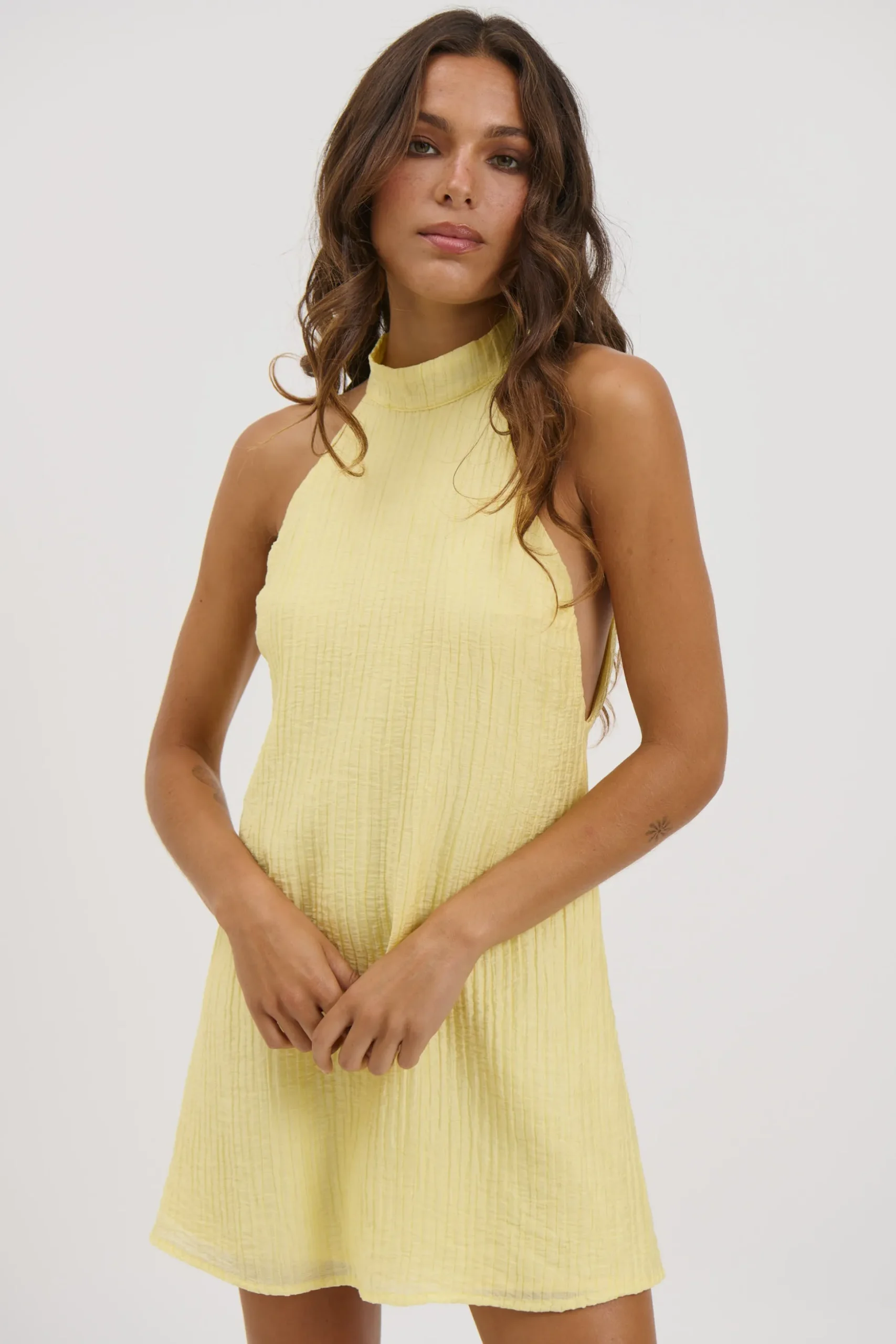 Catalina Mini Dress Lemon