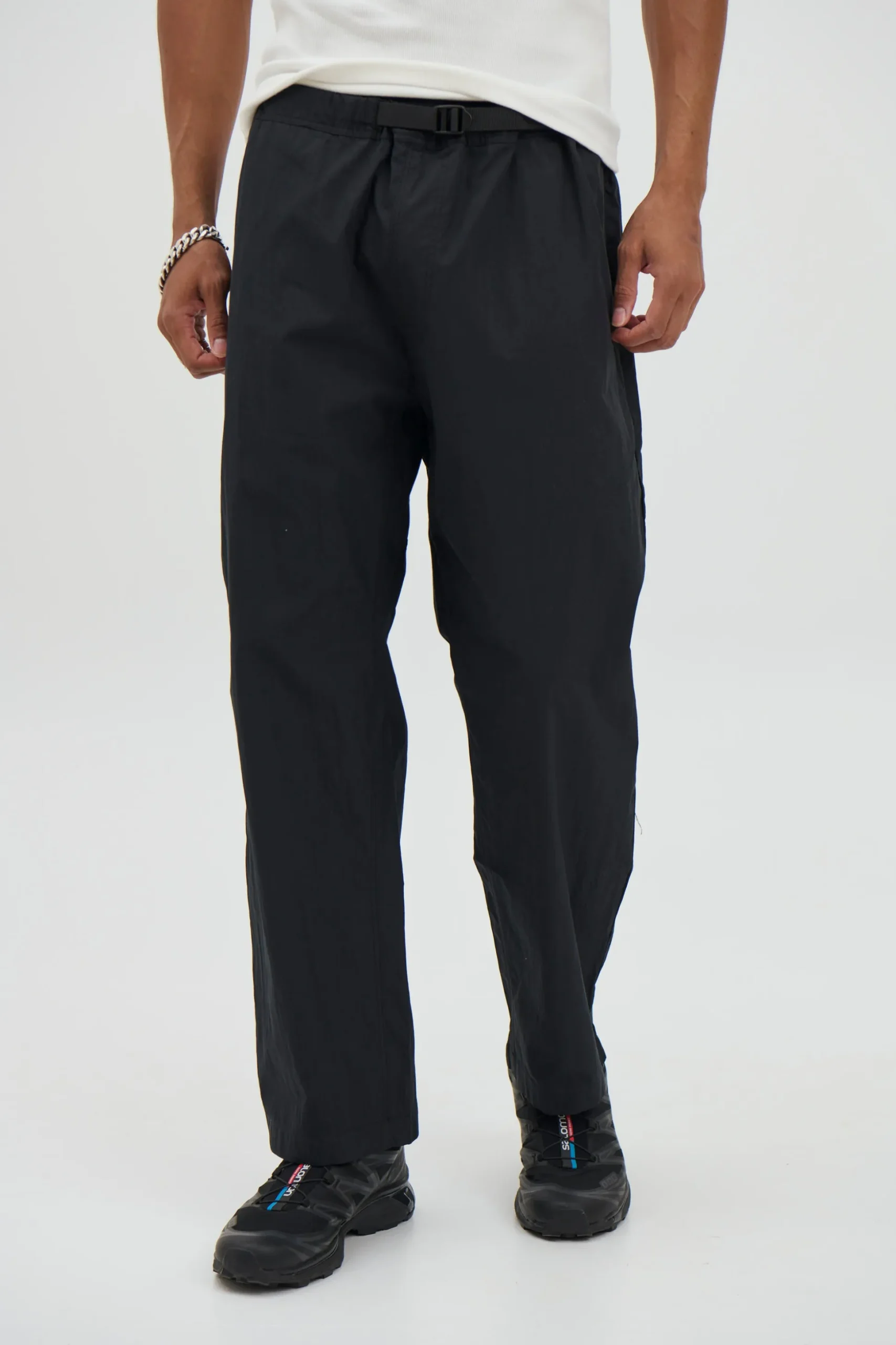 Charlie Baggy Nylon Pant Black