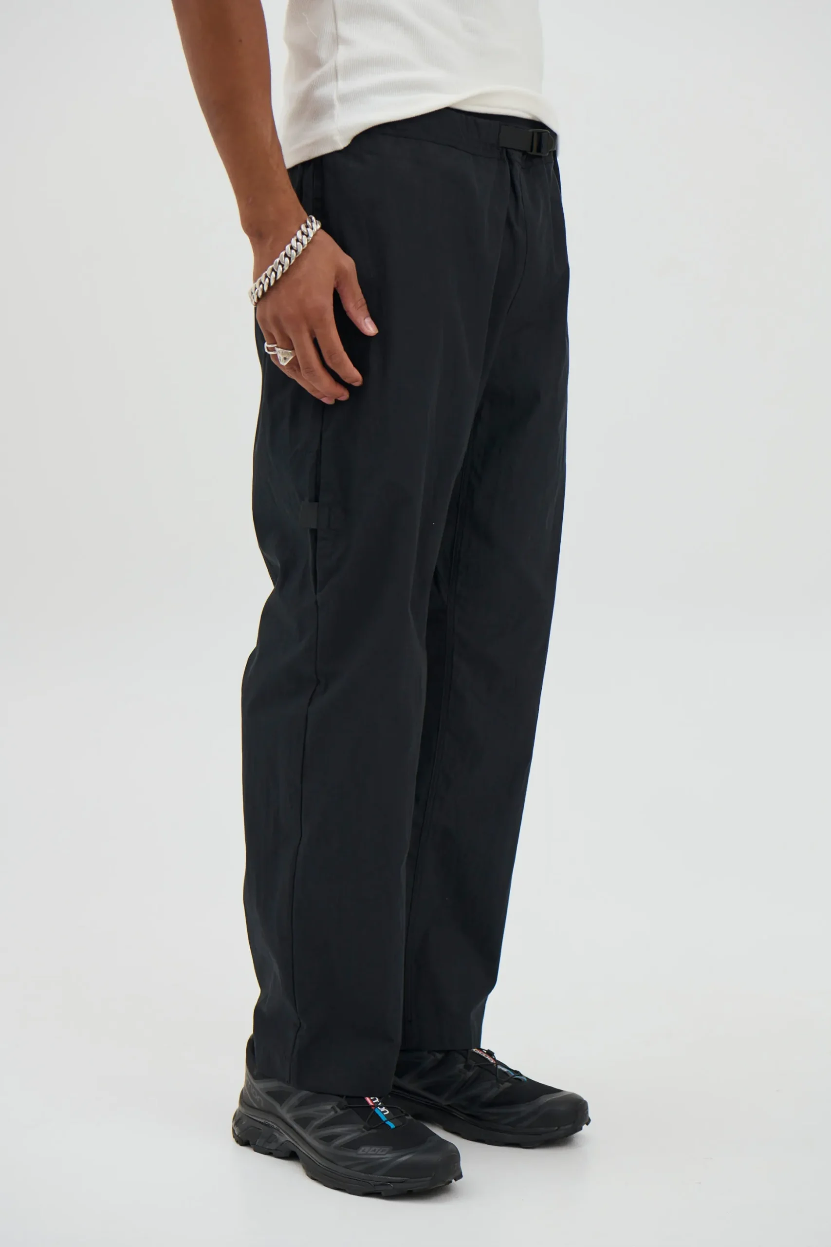Charlie Baggy Nylon Pant Black