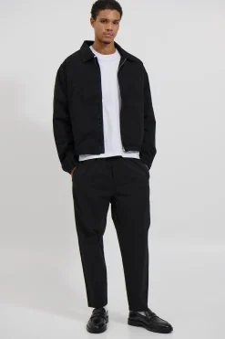 Charlie Soft Cotton Bomber Black