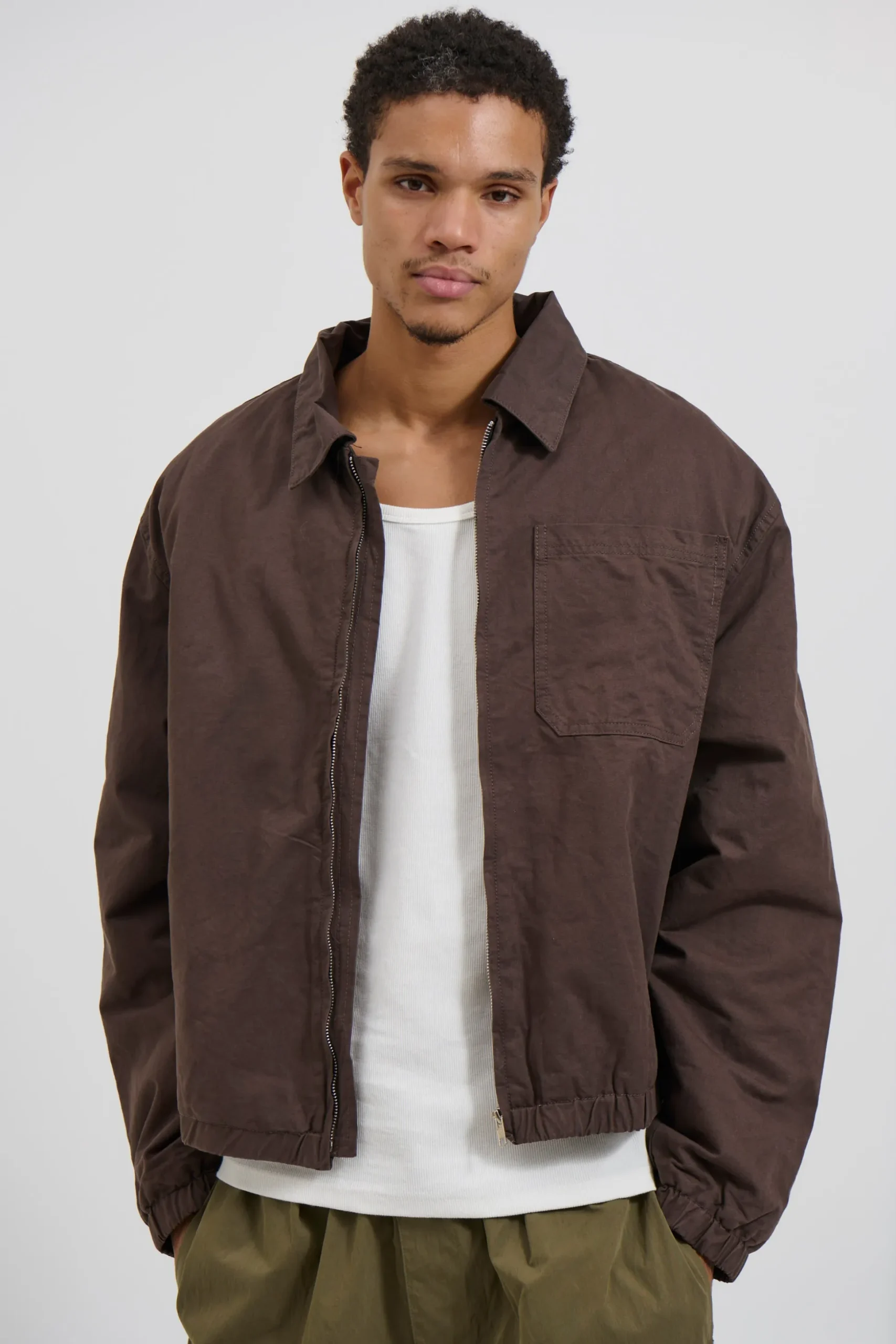 Charlie Soft Cotton Bomber Choc