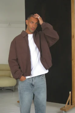 Charlie Soft Cotton Bomber Choc