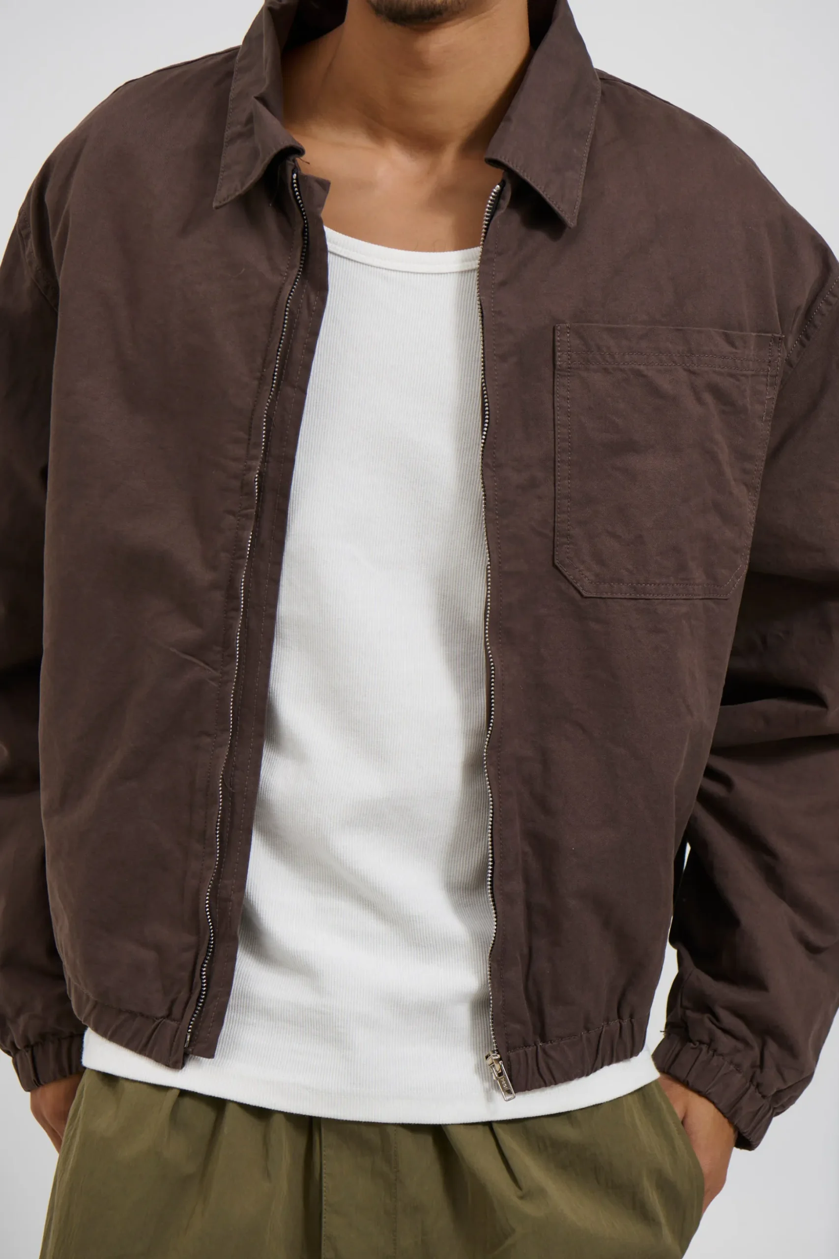 Charlie Soft Cotton Bomber Choc