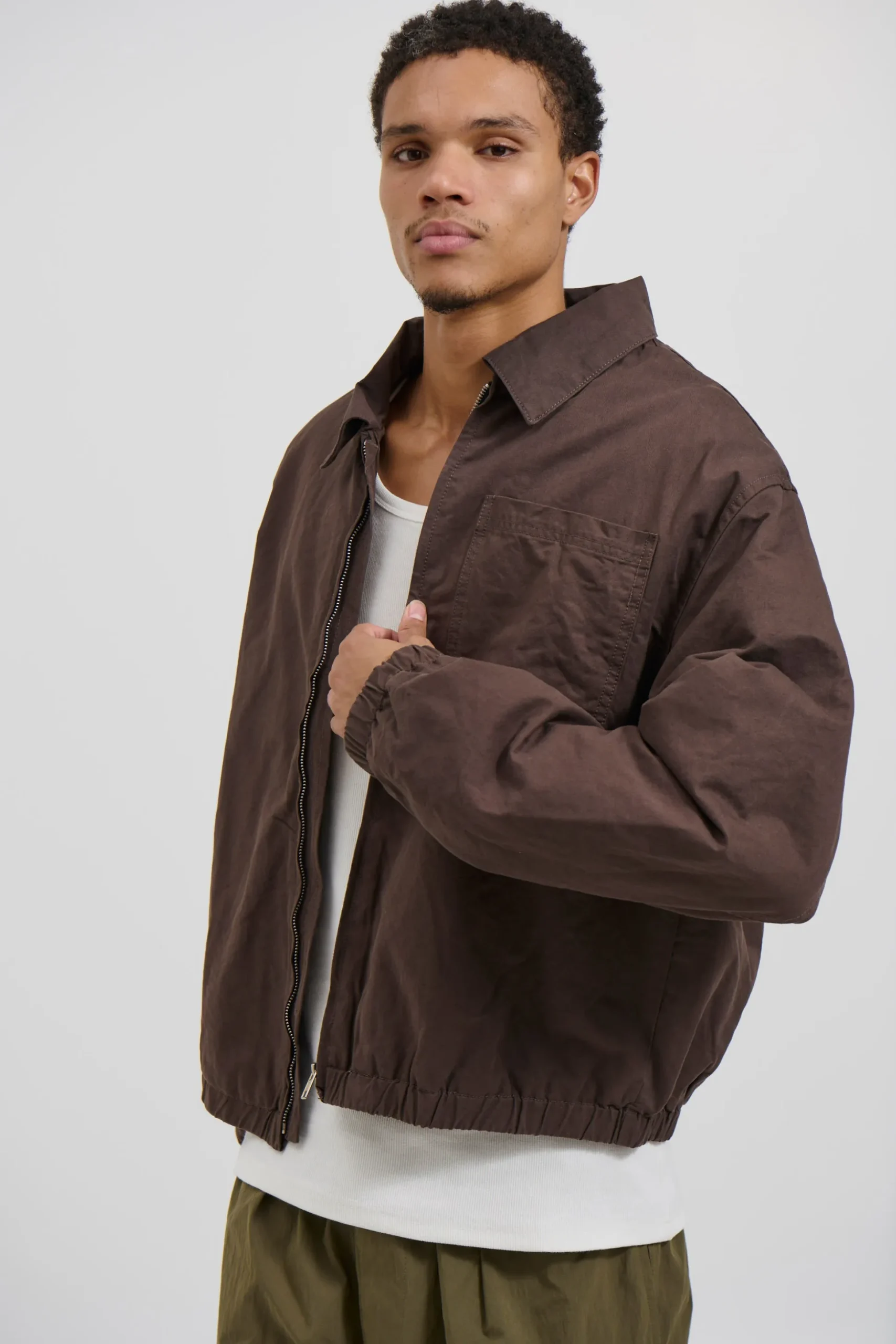 Charlie Soft Cotton Bomber Choc