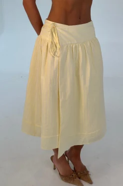 Chase Midi Skirt Lemon