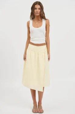 Chase Midi Skirt Lemon