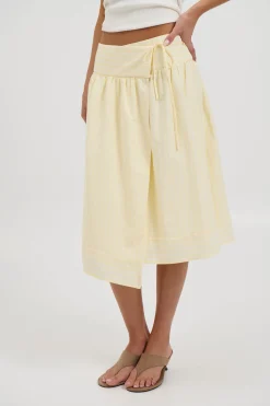 Chase Midi Skirt Lemon