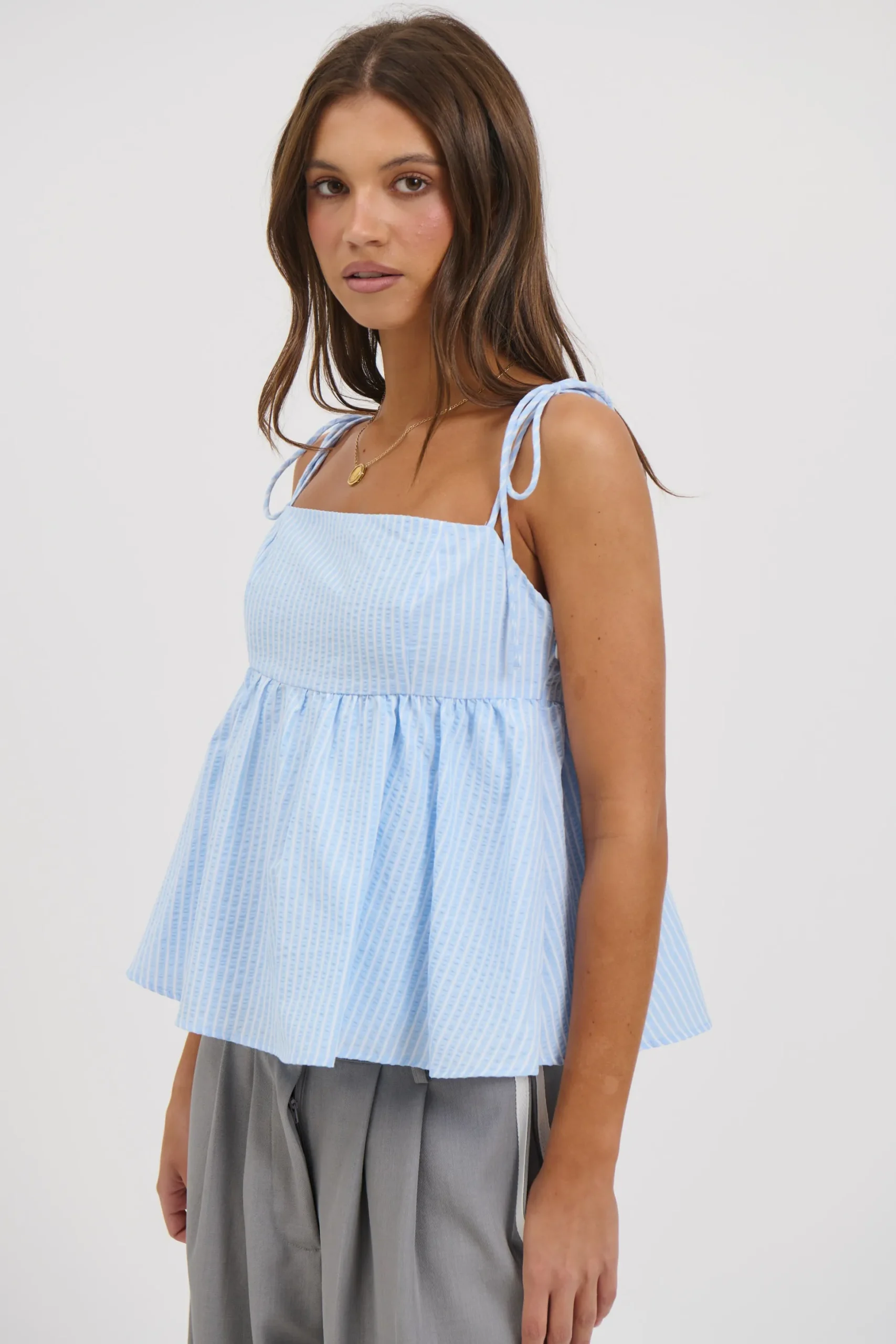 Chontelle Babydoll Top Sky