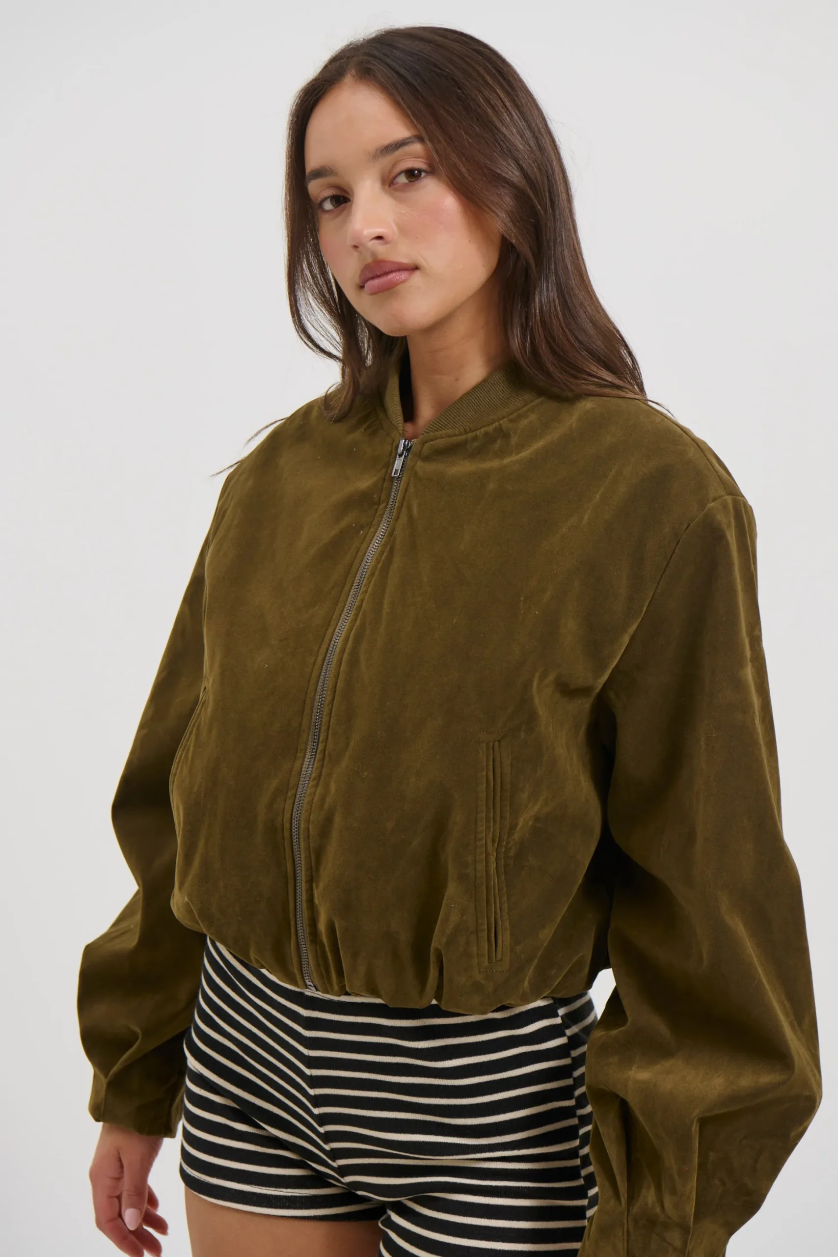 Clara Bomber Khaki