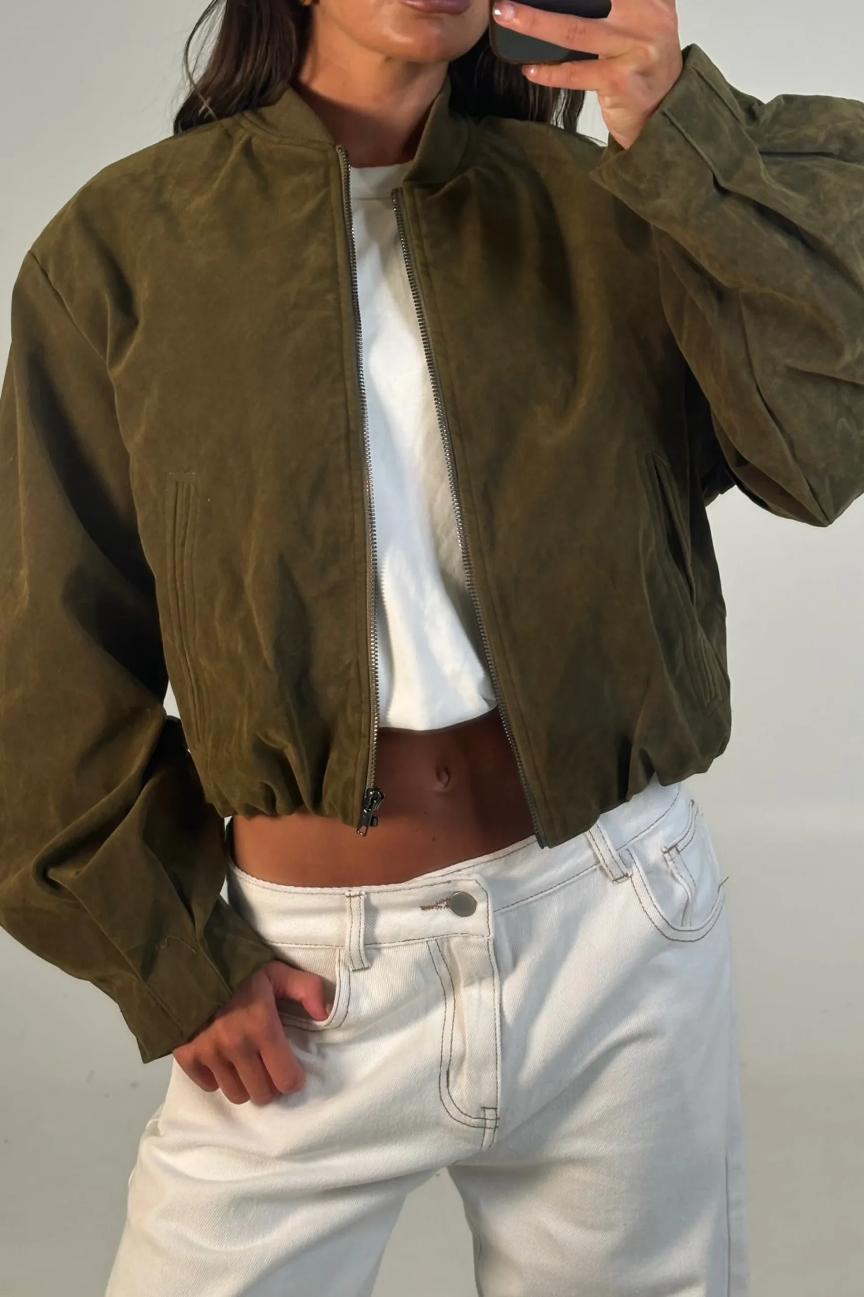 Clara Bomber Khaki