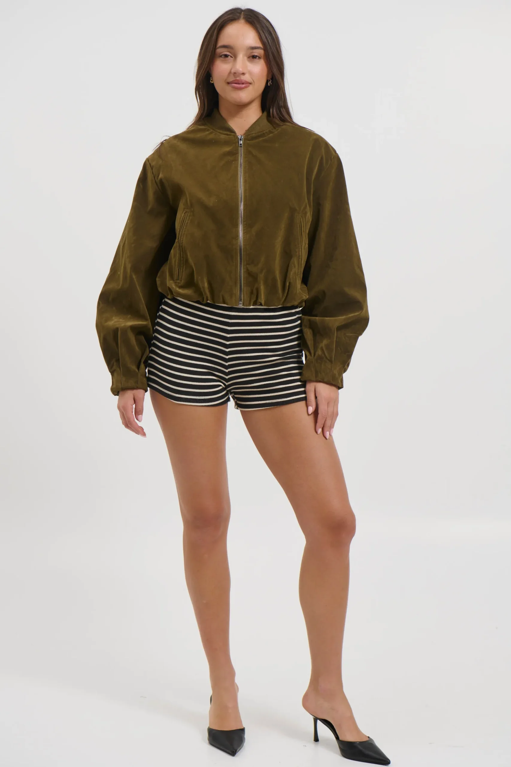 Clara Bomber Khaki