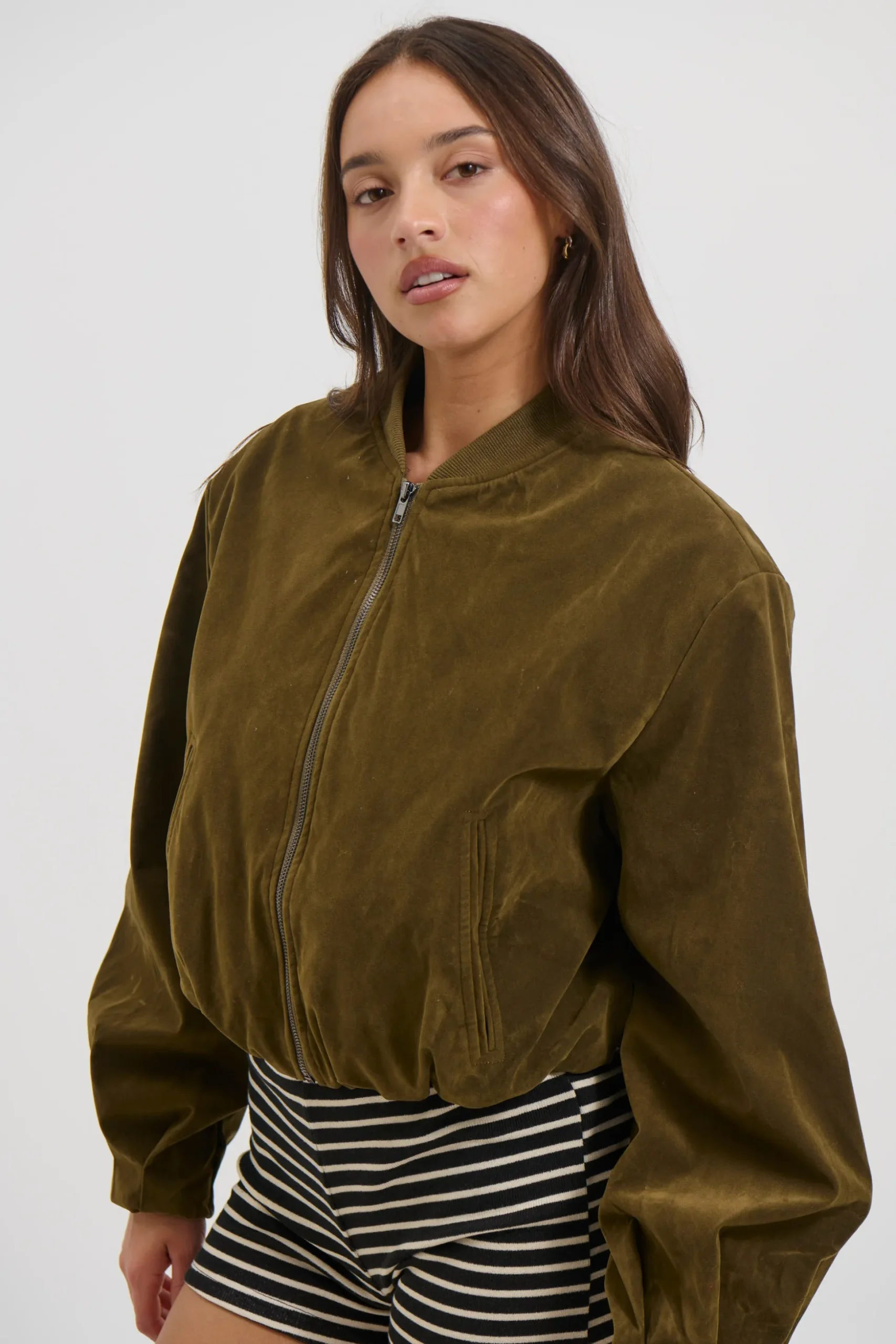 Clara Bomber Khaki