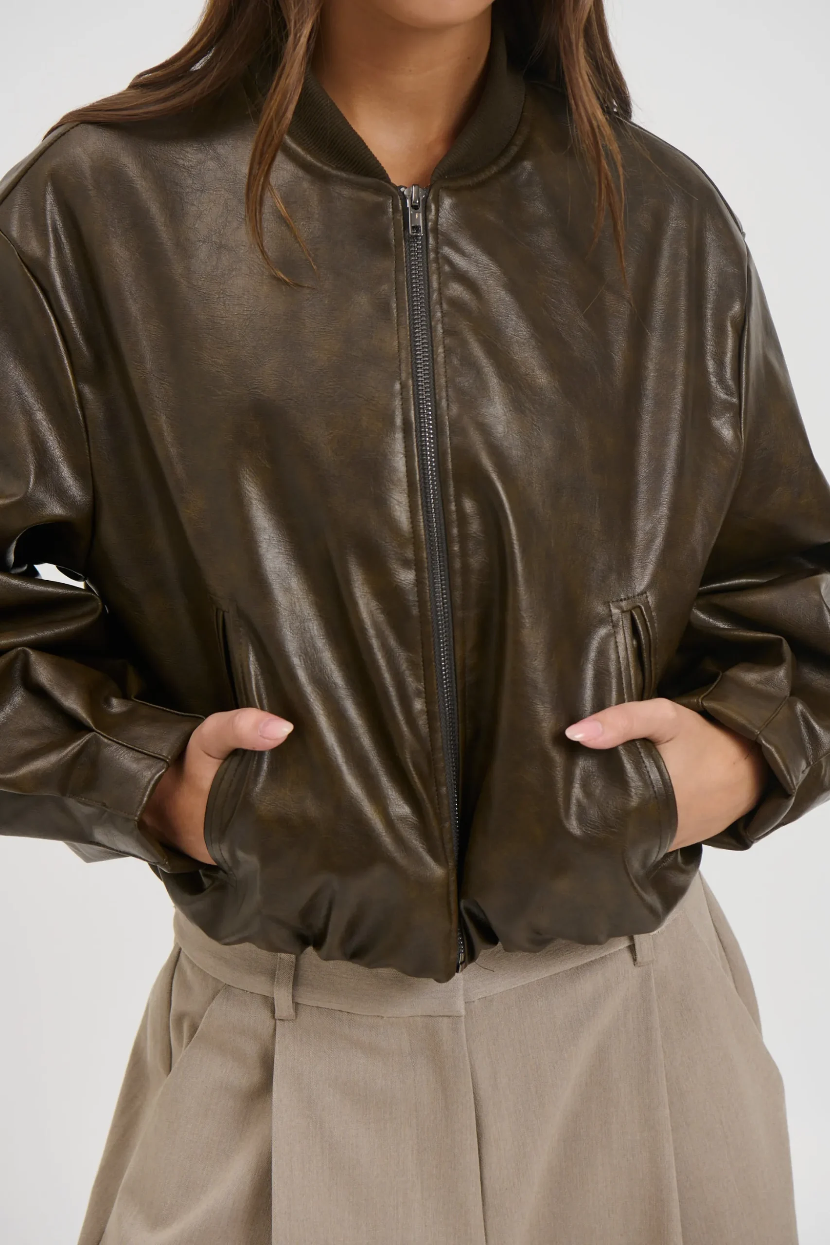 Clara Bomber Vintage Brown