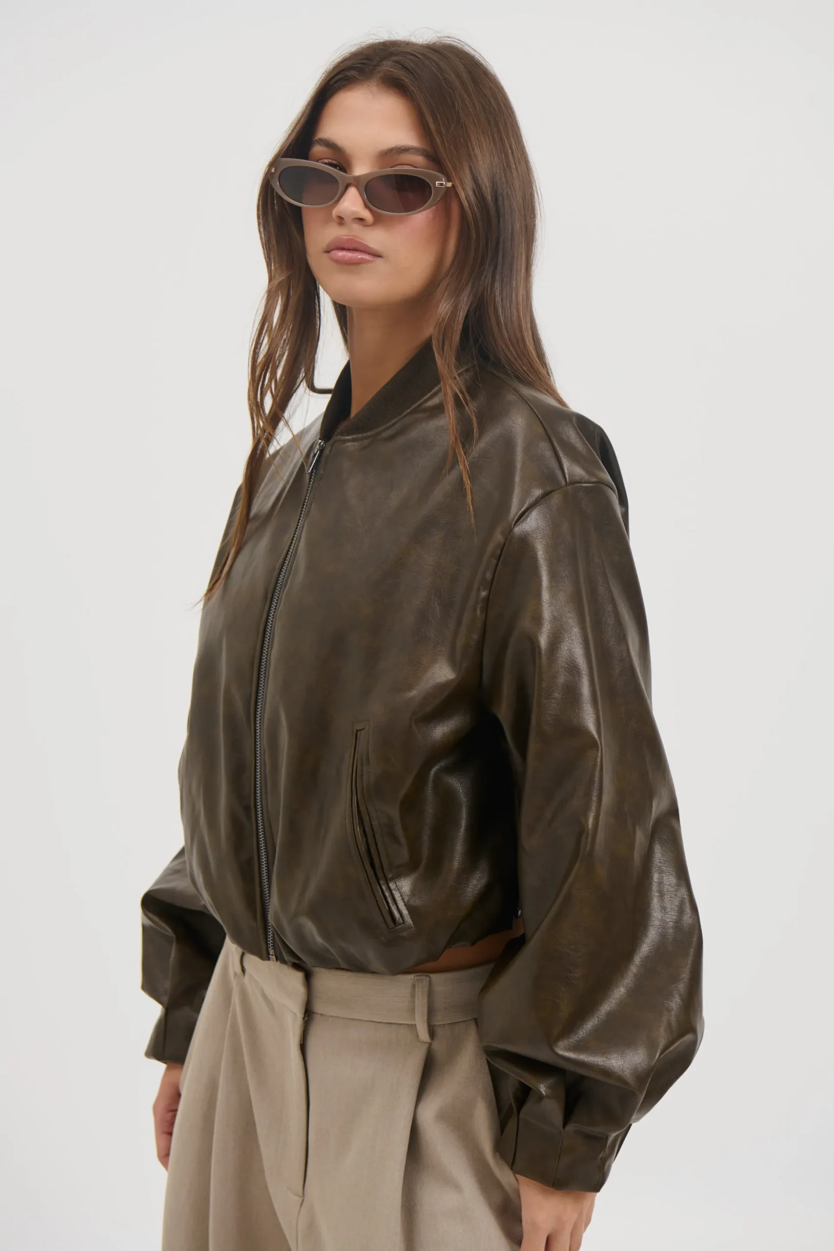 Clara Bomber Vintage Brown