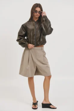 Clara Bomber Vintage Brown