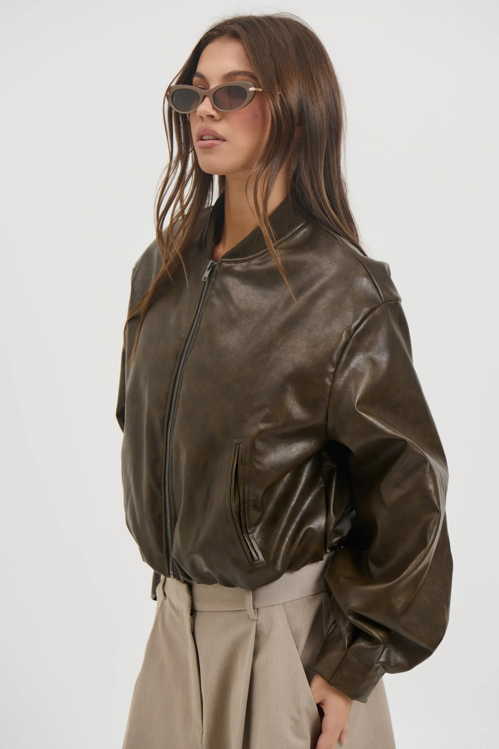 Clara Bomber Vintage Brown