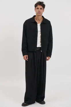 Collar Lined Jacket Black