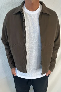 Collar Lined Jacket Dark Brown