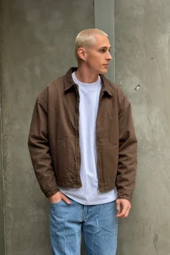 Collar Lined Jacket Dark Brown