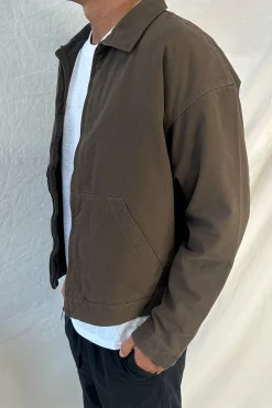 Collar Lined Jacket Dark Brown