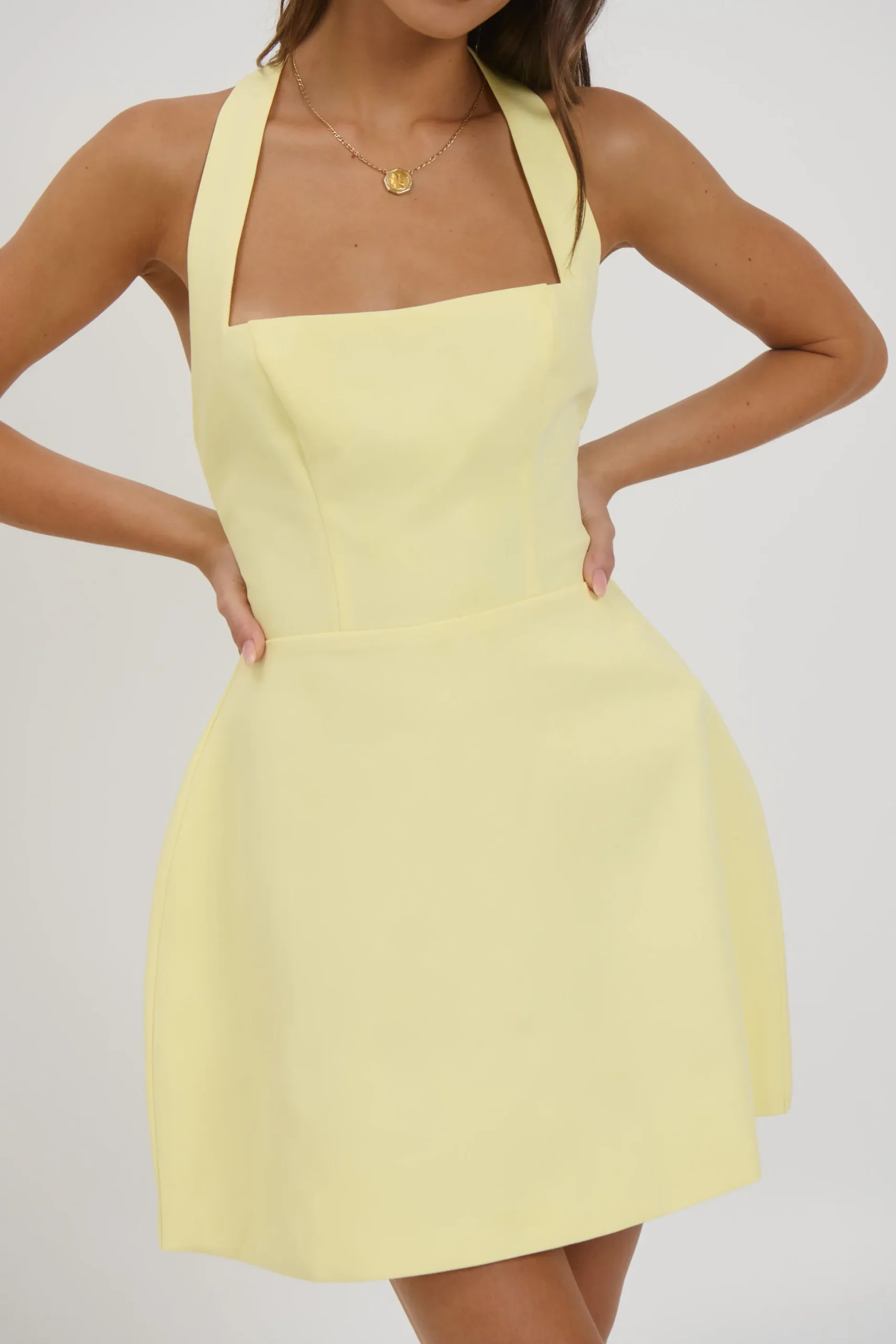 Darcy Mini Dress Lemon