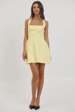 Darcy Mini Dress Lemon