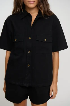 Delaney Denim Set Black