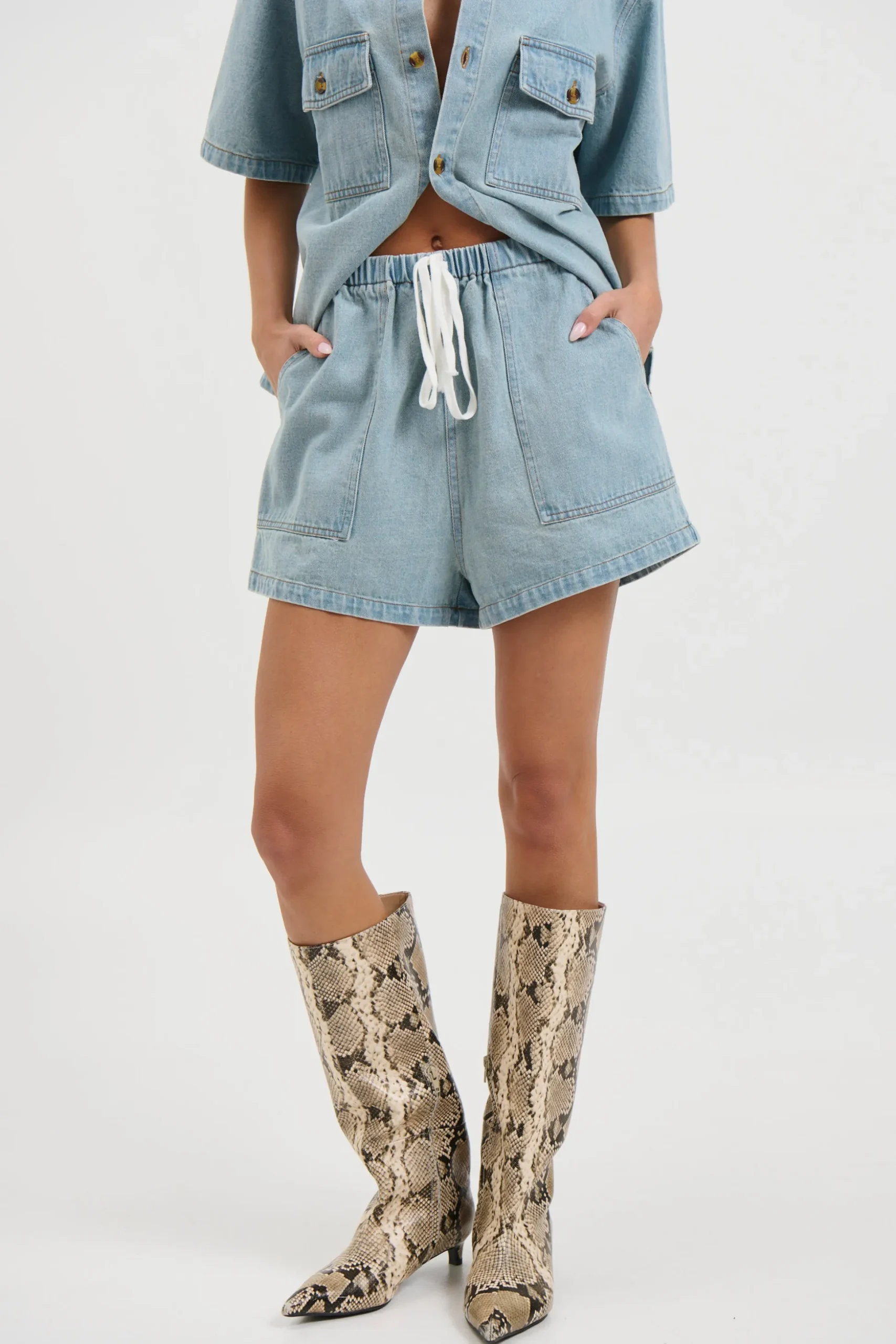 Delaney Denim Set Vintage Blue