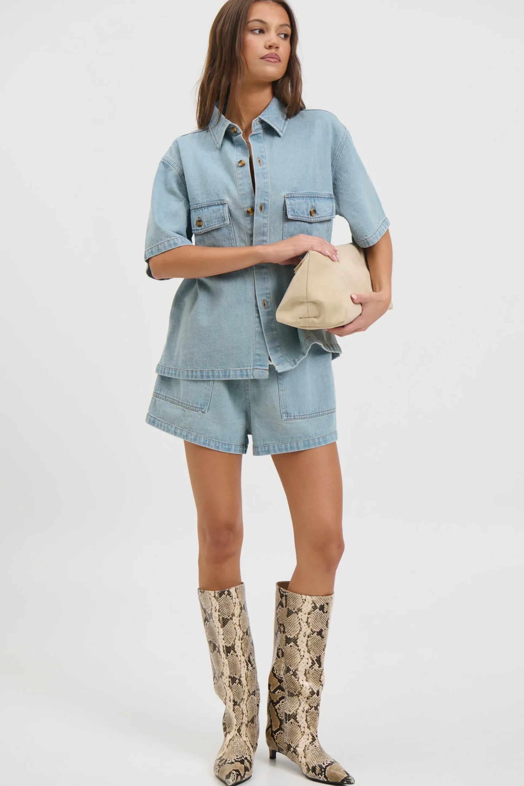 Delaney Denim Set Vintage Blue