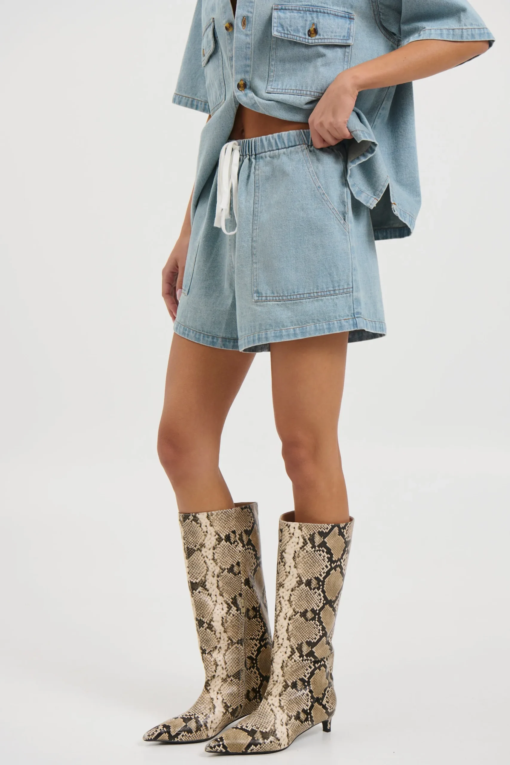 Delaney Denim Set Vintage Blue