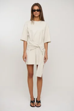 Delani Tee Dress Creme