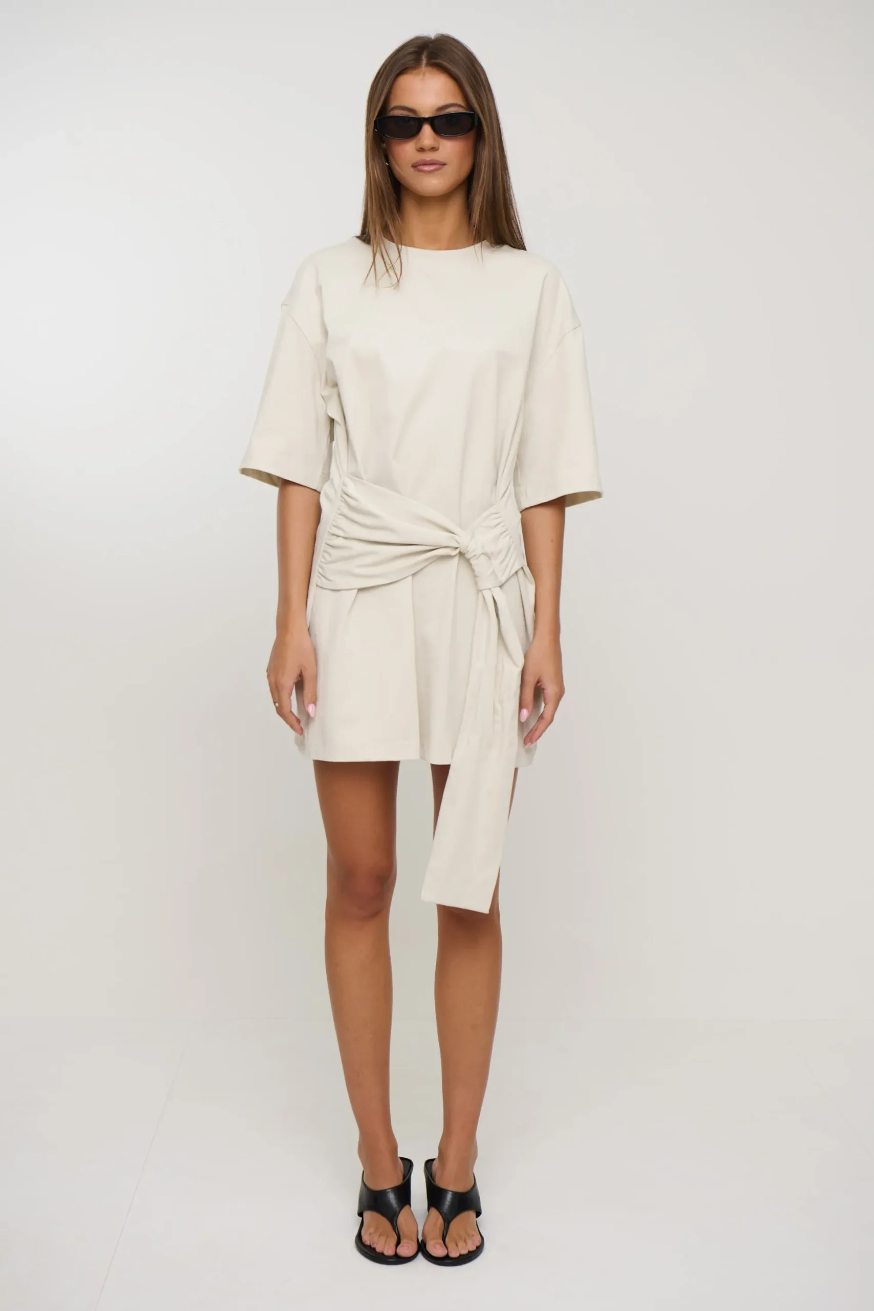 Delani Tee Dress Creme