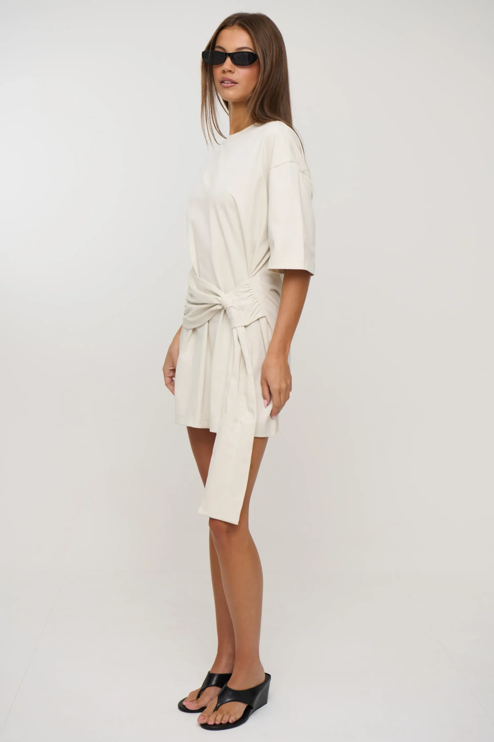 Delani Tee Dress Creme