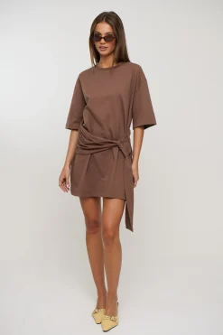 Delani Tee Dress Hazelnut