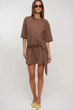 Delani Tee Dress Hazelnut