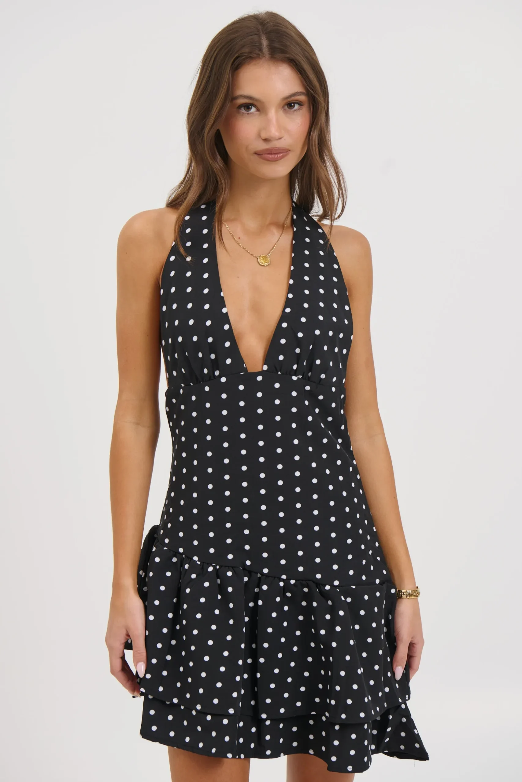 Delta Polka Dot Dress Black
