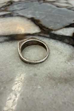 Distressed Signet Ring Antique Silver