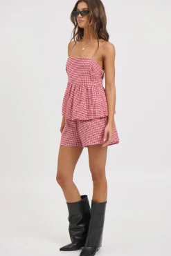 Dolly Gingham Set Red