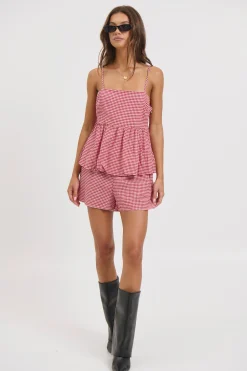 Dolly Gingham Set Red