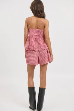Dolly Gingham Set Red