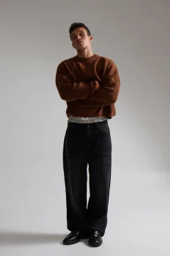 Drop Sleeve Heavy Knit Choc