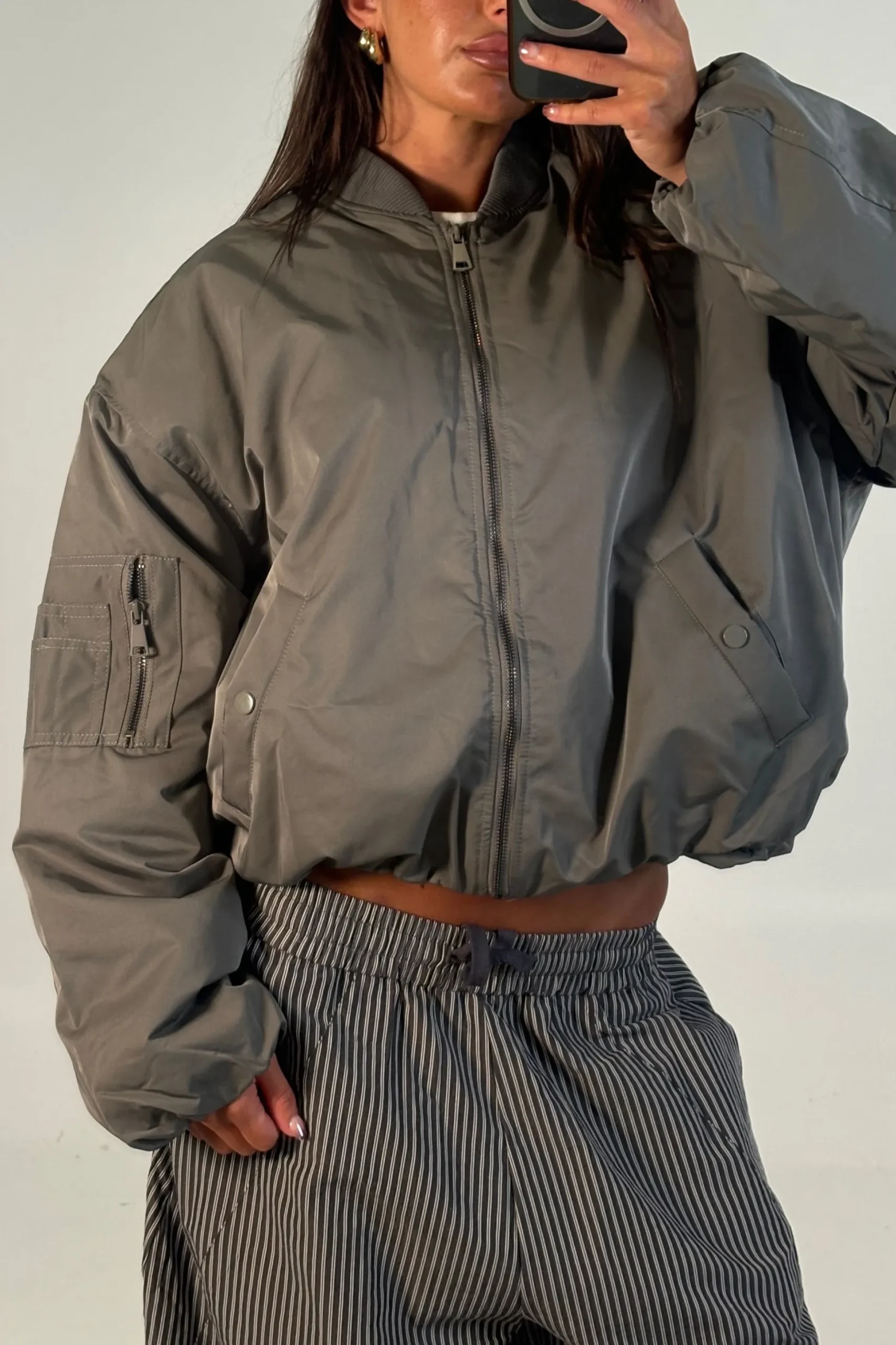 Dua Bomber Jacket Grey