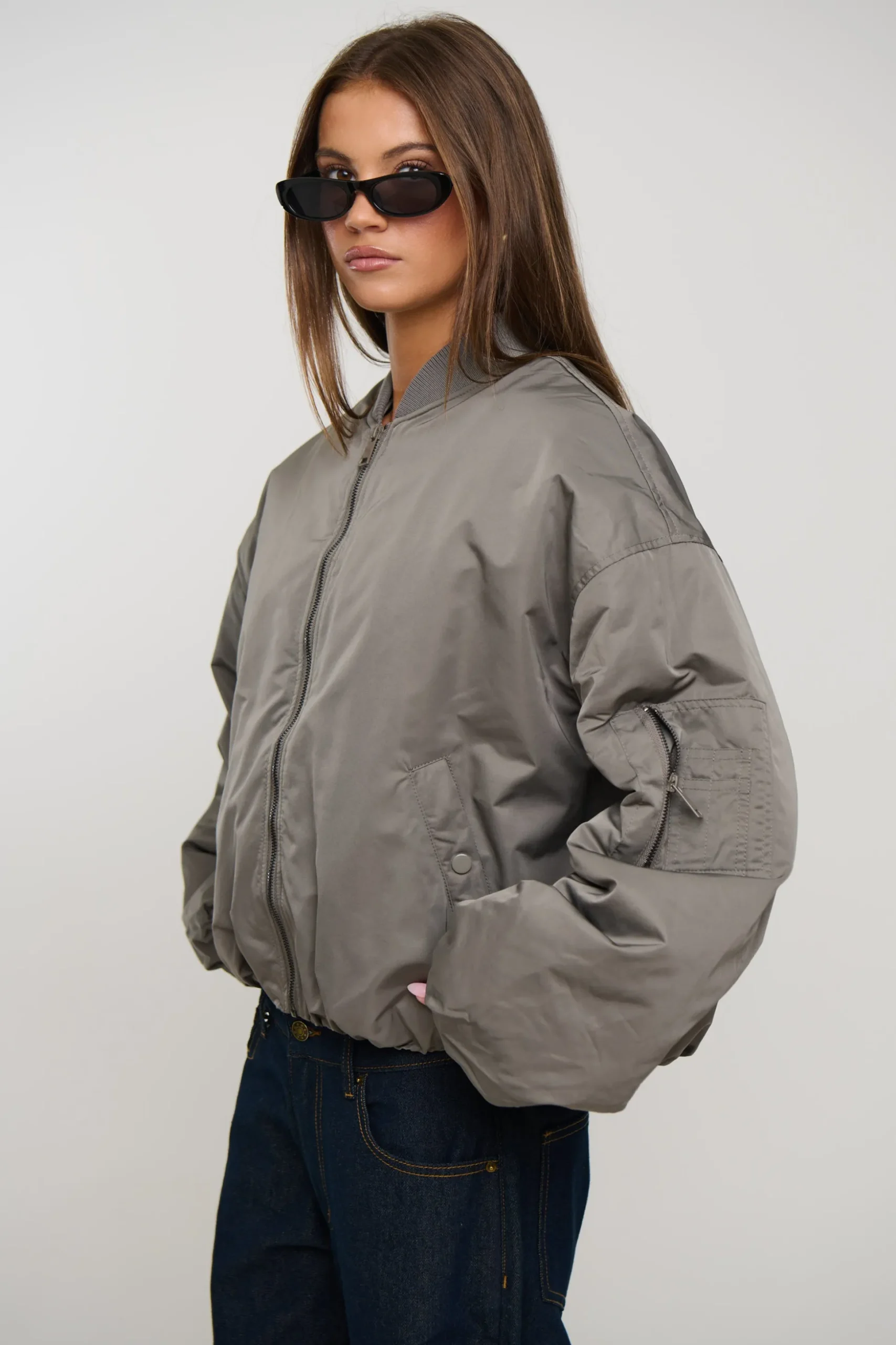 Dua Bomber Jacket Grey
