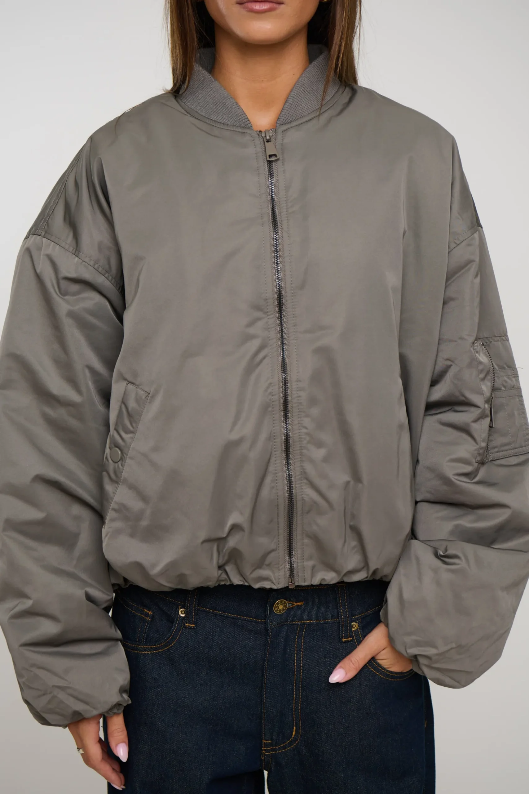 Dua Bomber Jacket Grey