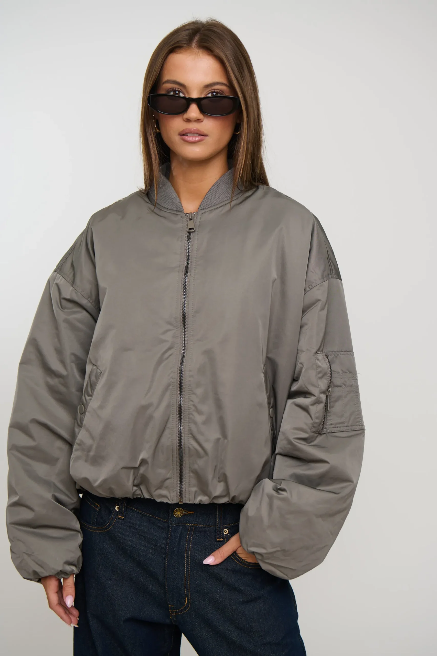 Dua Bomber Jacket Grey