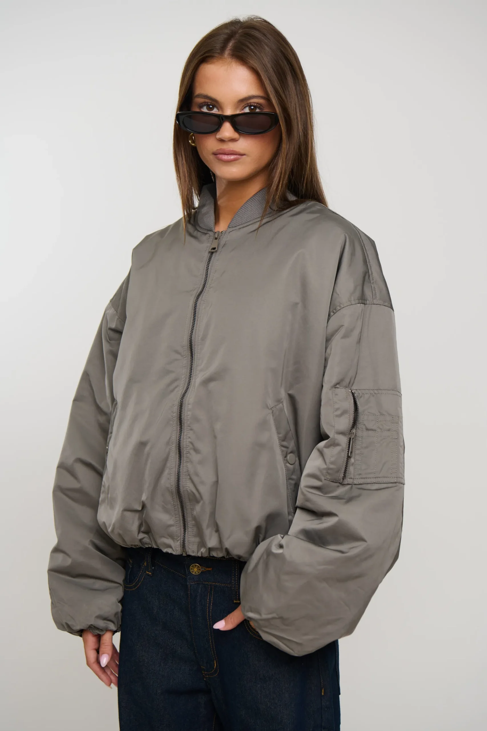 Dua Bomber Jacket Grey